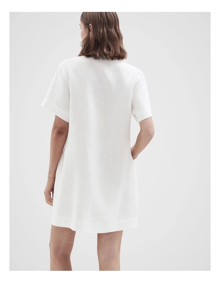 Collared Linen Utility Dress image 2