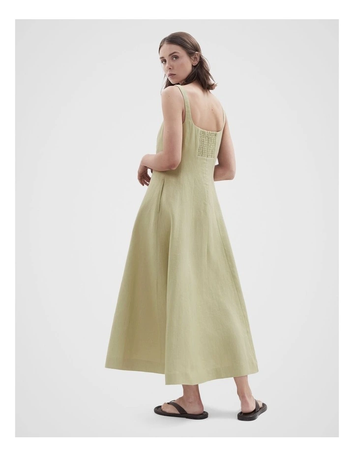 Linen Balconette Midi Dress image 2