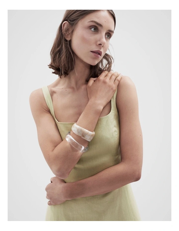 Linen Balconette Midi Dress image 4