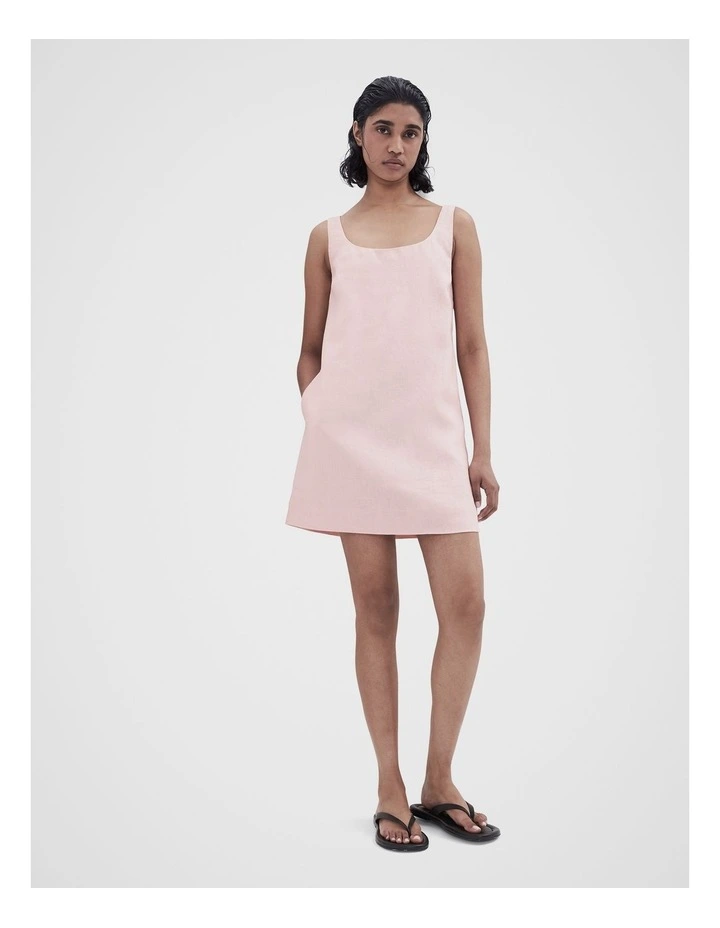 Balconette Shift Dress in Light Pink image 1