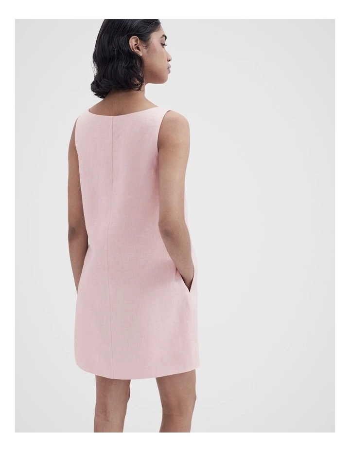 Balconette Shift Dress in Light Pink image 2
