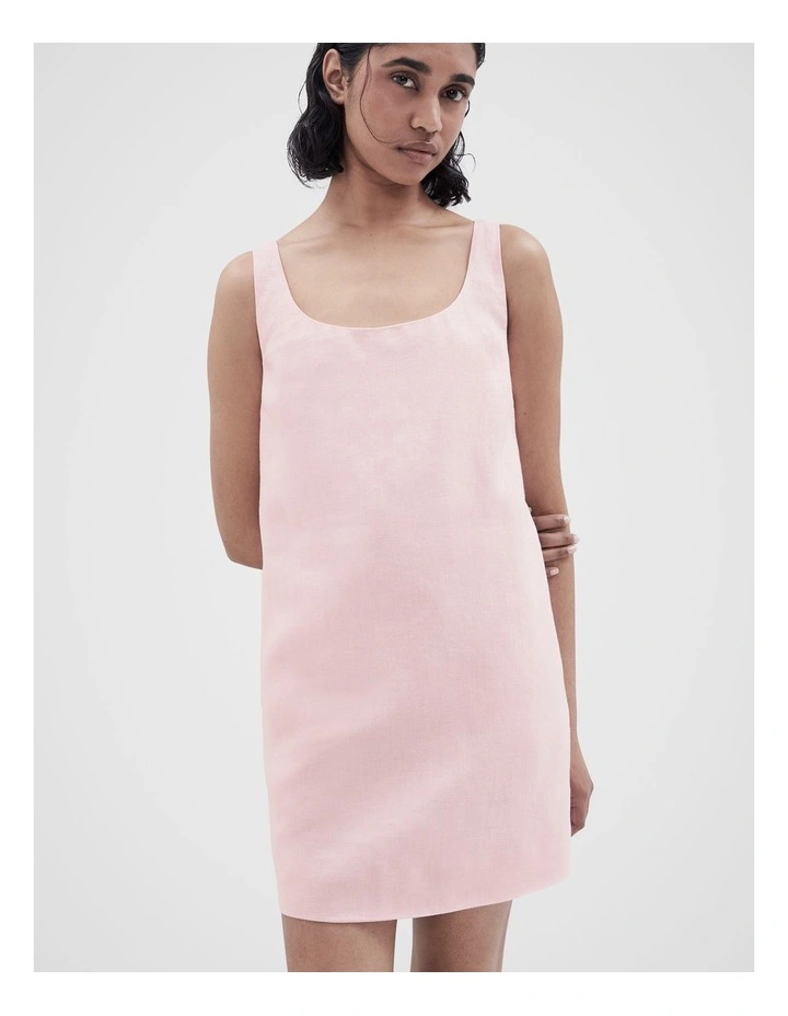 Balconette Shift Dress in Light Pink image 3