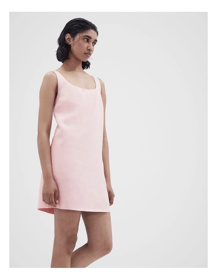 Balconette Shift Dress in Light Pink image 4