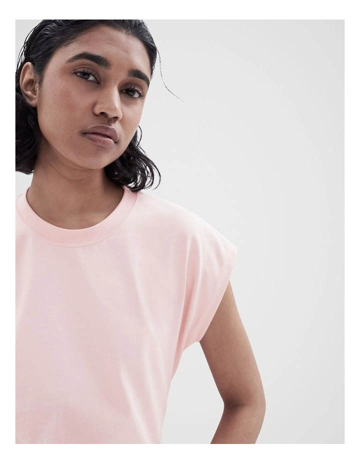 Australian Cotton Sleeveless Tee in Pink image 3