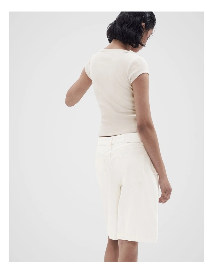 Scoop Neck Tee in Grey image 2