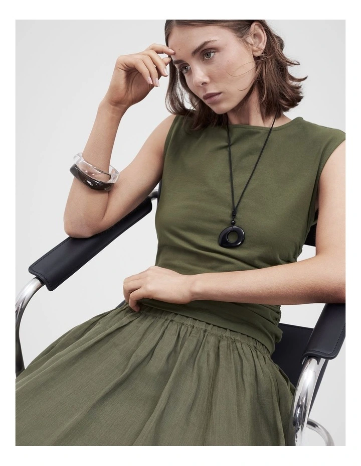 Aus Cotton Ruched Top image 1