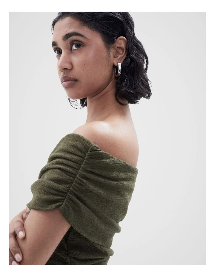 Textured One Shoulder Top image 3