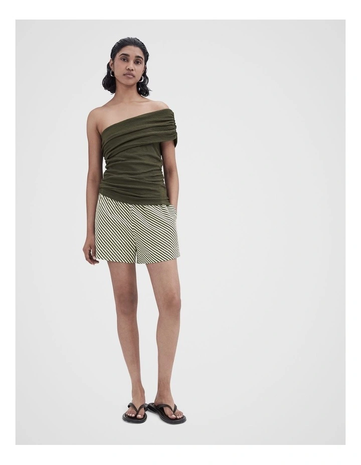 Textured One Shoulder Top image 4