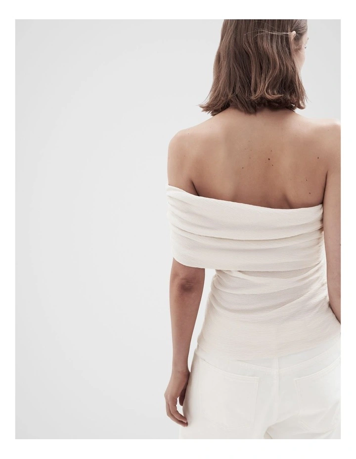 Textured One Shoulder Top image 2