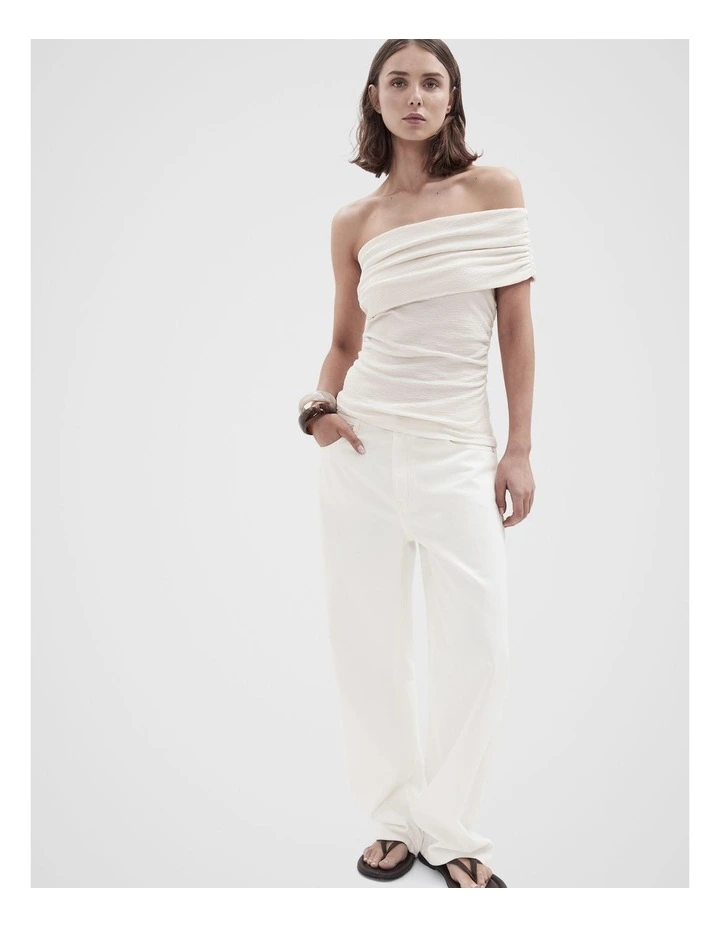 Textured One Shoulder Top image 3