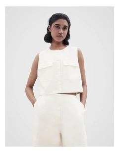 Linen Utility Vest