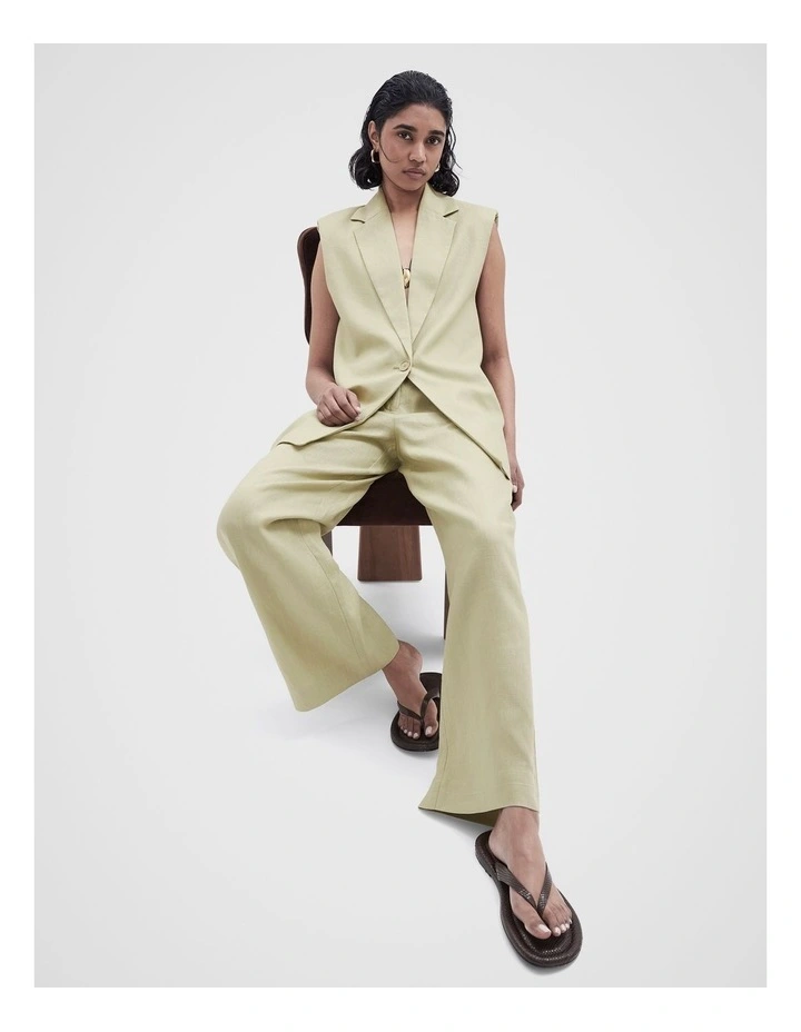 Sleeveless Linen Blazer image 4