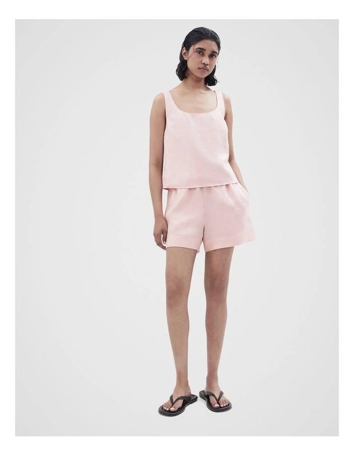 Essential Linen Short in Pink image 1