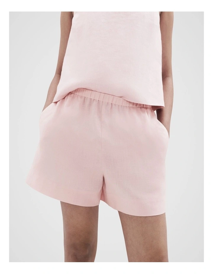 Essential Linen Short in Pink image 2