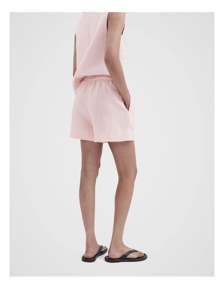 Essential Linen Short in Pink image 3