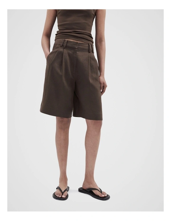 Longline Bermuda Short in Mocha image 2