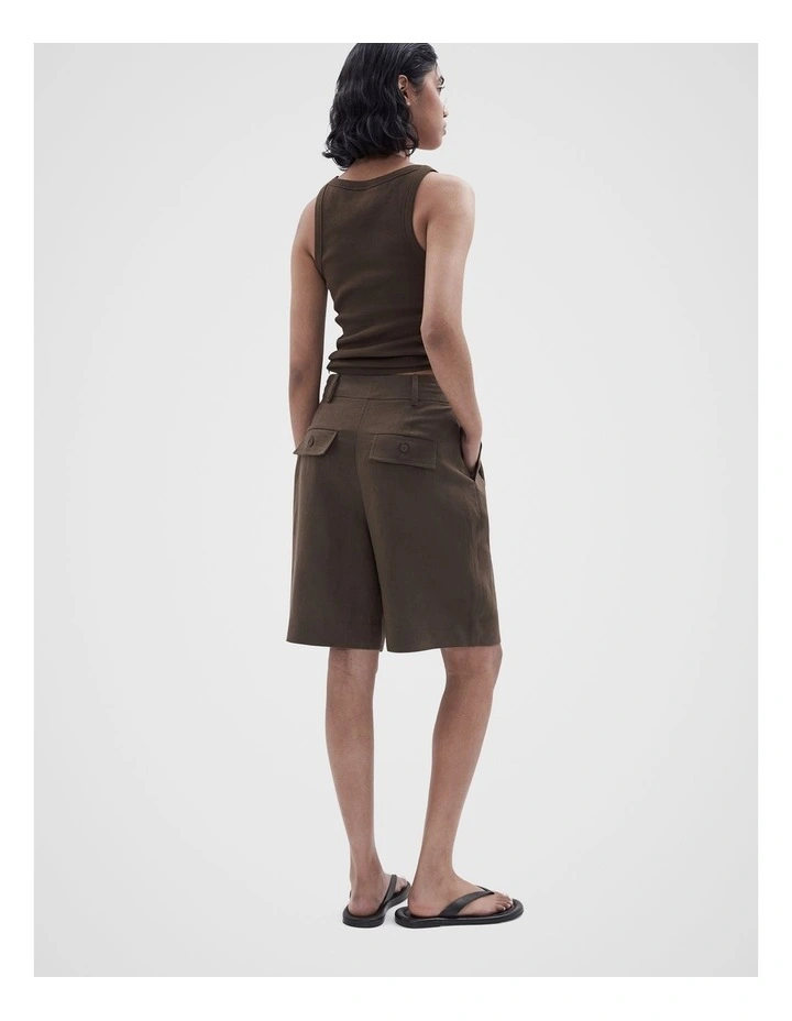 Longline Bermuda Short in Mocha image 4