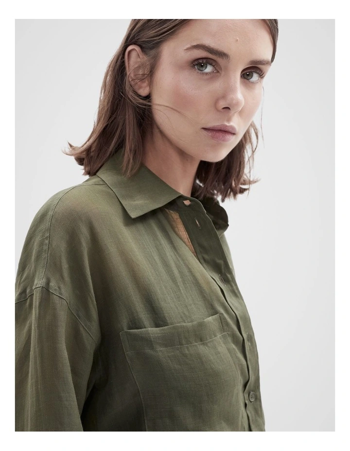 Ramie Oversized Shirt image 3