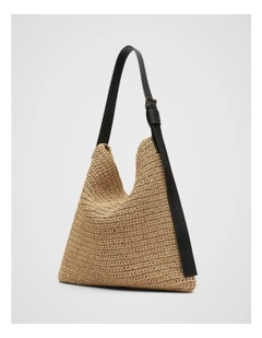 Porto Textured Hobo Bag in Beige