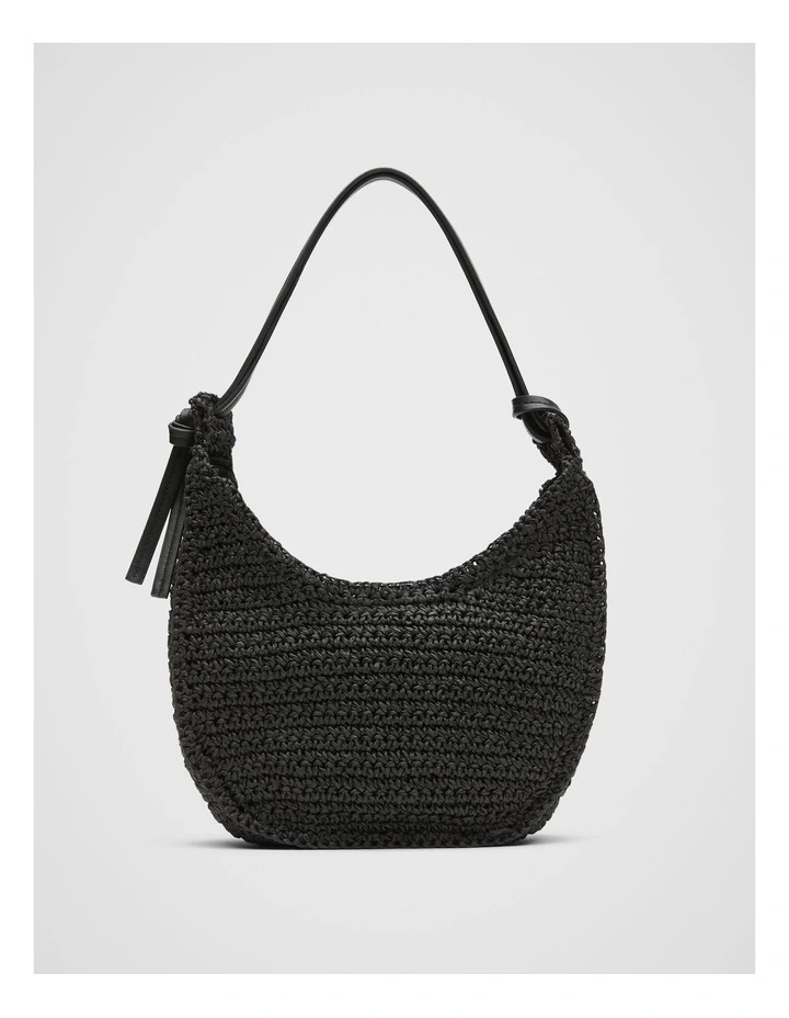 Libby Textured Hobo Bag in Black image 1