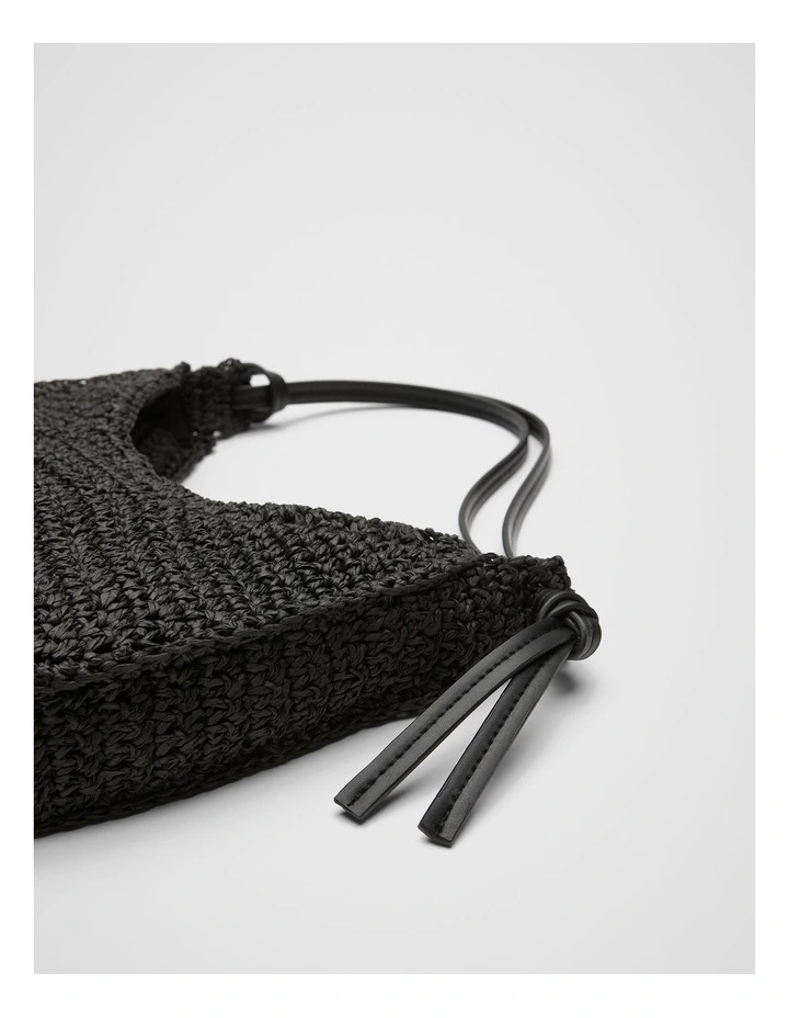 Libby Textured Hobo Bag in Black image 2