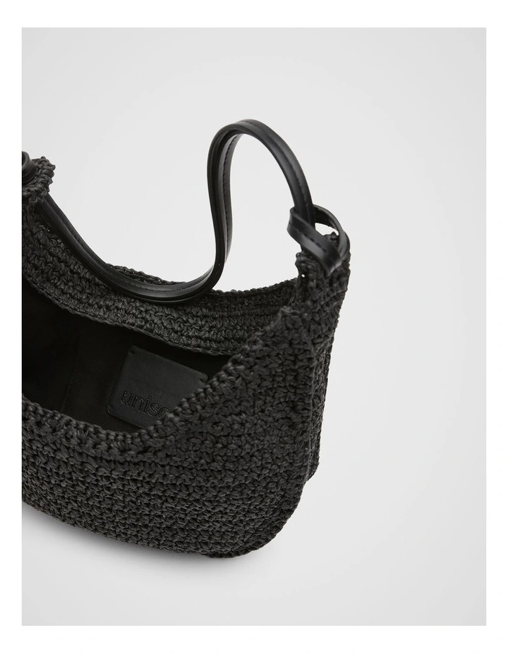 Libby Textured Hobo Bag in Black image 3