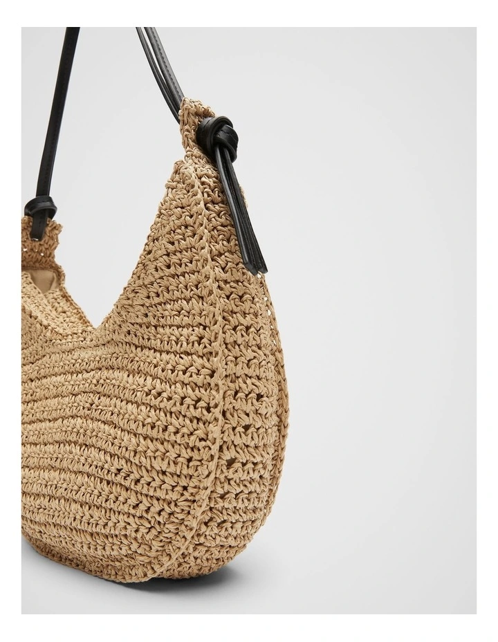 Libby Textured Hobo Bag in Beige image 2