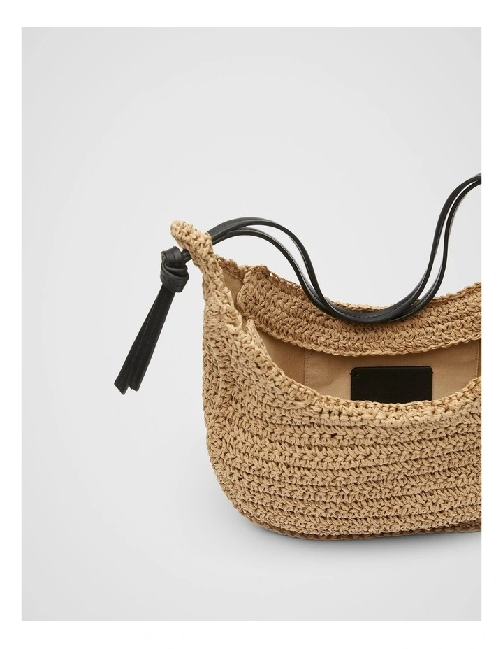 Libby Textured Hobo Bag in Beige image 3