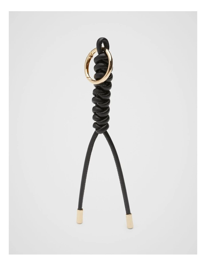 Braided Keyring in Black image 1