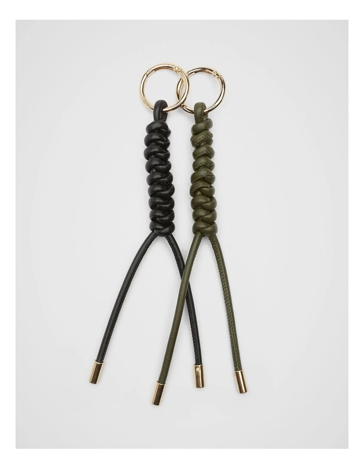 Braided Keyring in Black image 3
