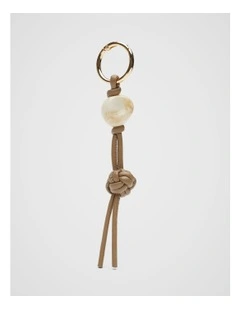 Knotted Keyring in Brown