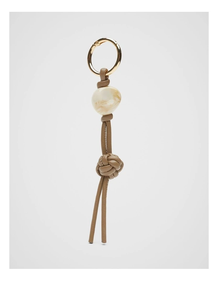 Knotted Keyring in Brown image 1