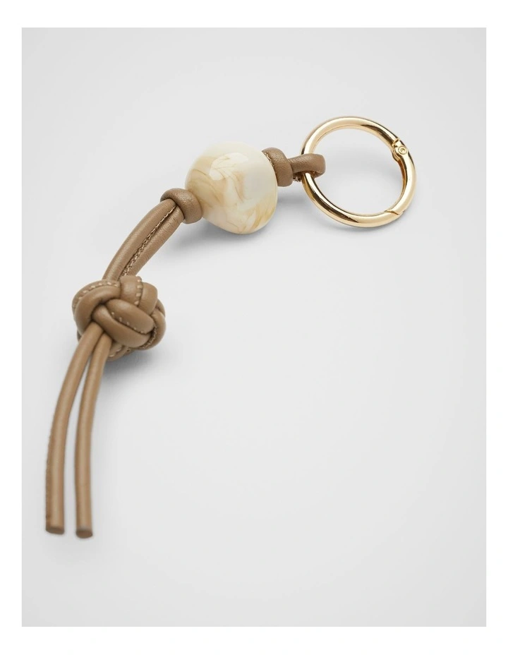 Knotted Keyring in Brown image 2