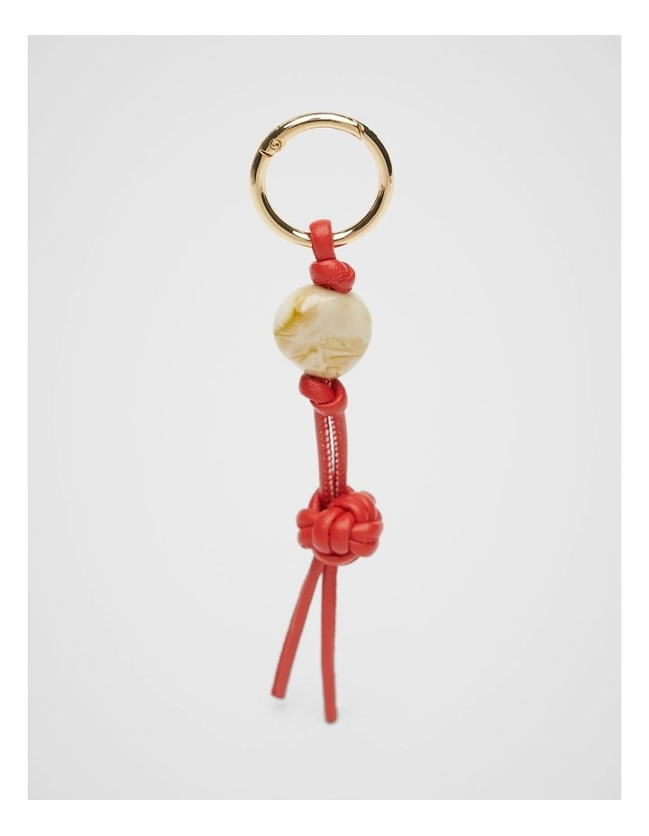 Knotted Keyring in Red image 1