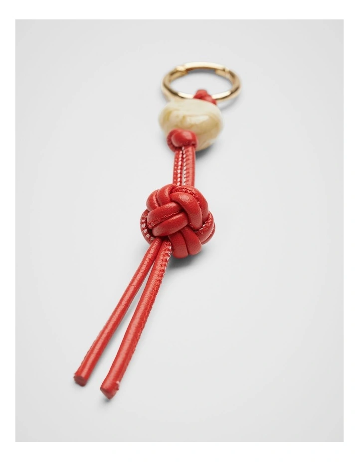 Knotted Keyring in Red image 2
