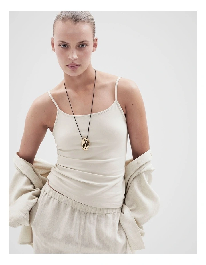 Essential Layering Cami in Beige image 3