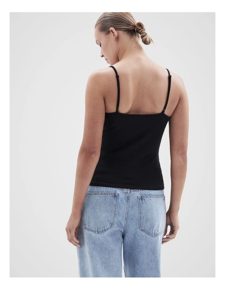 Essential Layering Cami in Black image 2