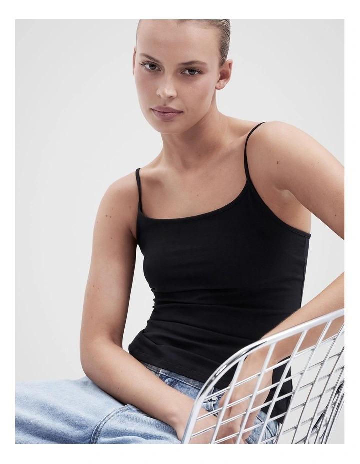 Essential Layering Cami in Black image 4