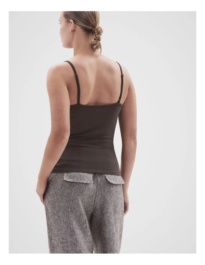 Essential Layering Cami in Brown image 2