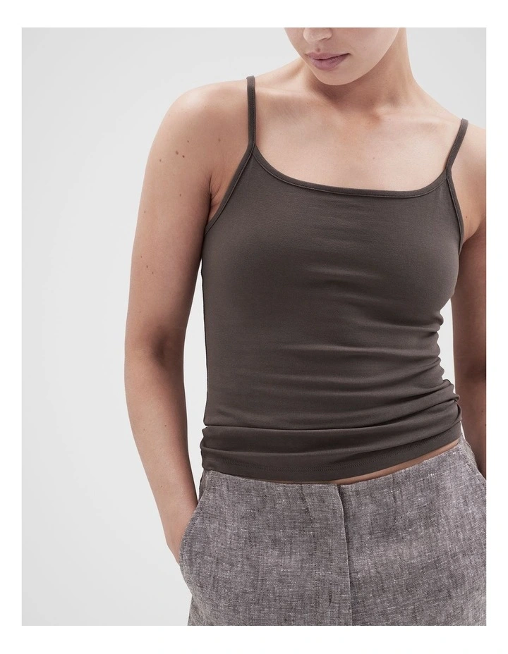 Essential Layering Cami in Brown image 3