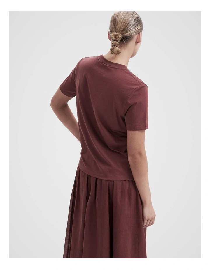 The Classic Crew Tee in Red image 2