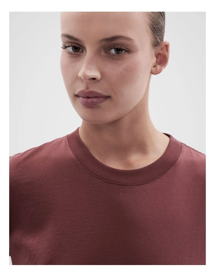 The Classic Crew Tee in Red image 4