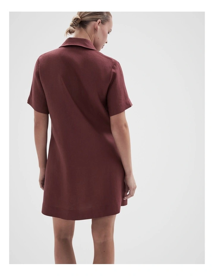 Collared Linen Utility Dress image 2