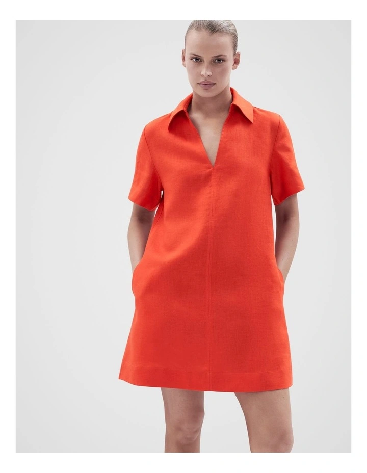 Collared Linen Dress image 1