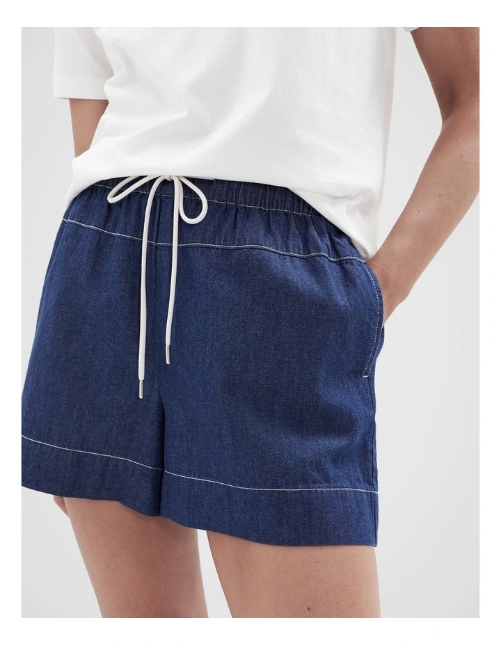 Paperbag Waist Denim Short image 3