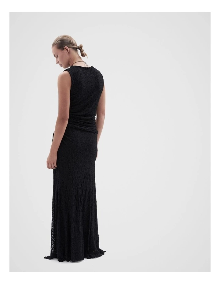 Lace Ruched Maxi Skirt image 2