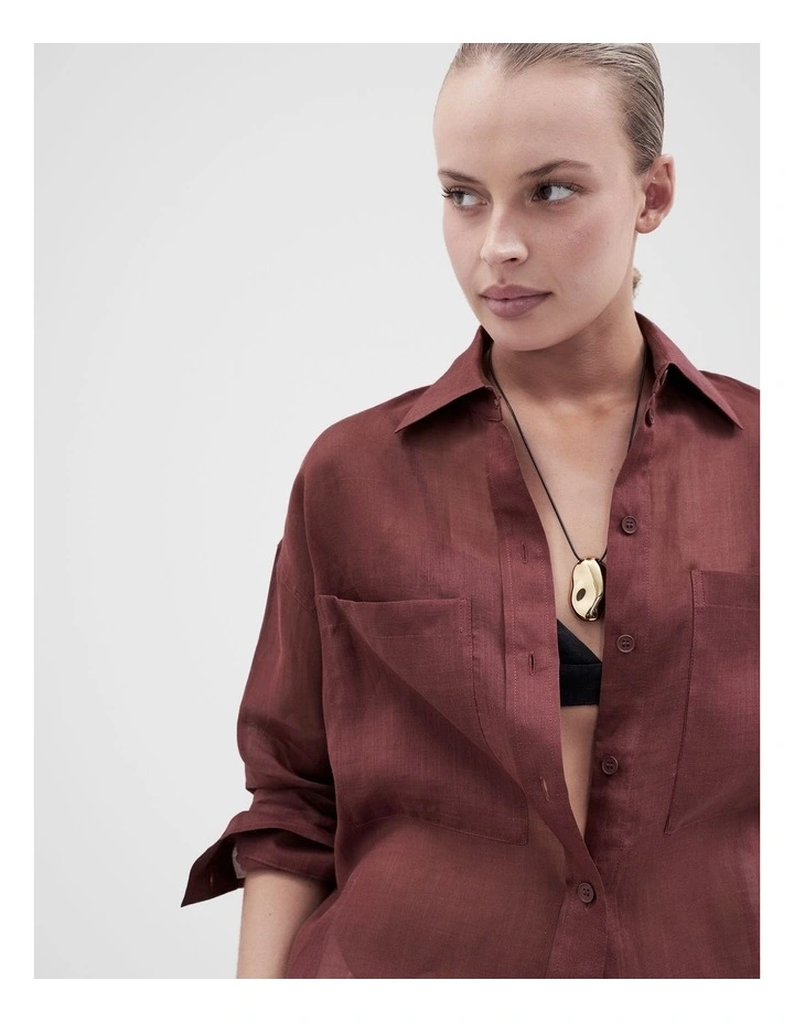 Ramie Oversized Shirt image 4