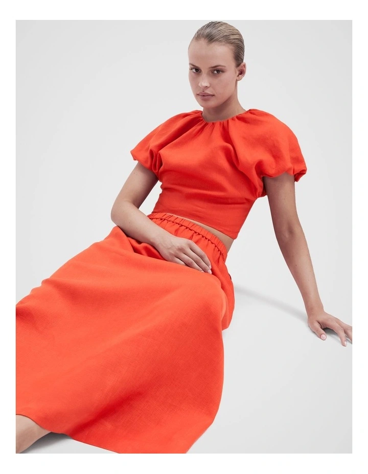 Cropped Linen Top image 3