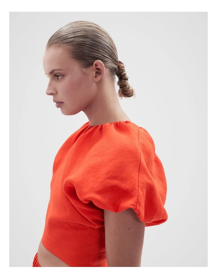 Cropped Linen Top image 4