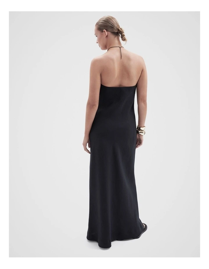 Strapless Maxi Dress in Black image 2